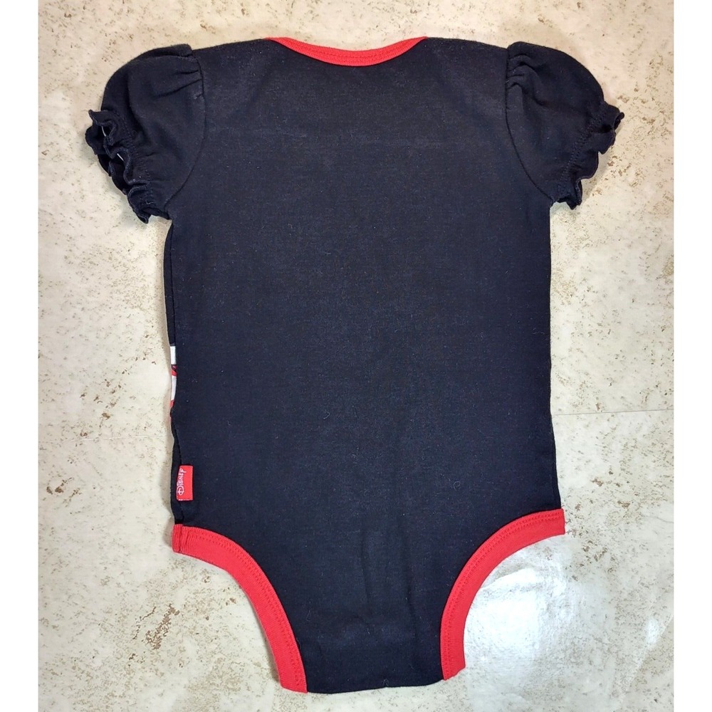 Minnie Mouse Disney Baby Bodysuit Snap Crotch Elastic Puff‎ Sleeves 12 months - Picture 2 of 5